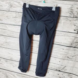 Baleaf Womens Black Padded Cycling Capri Compression Pants Size XL
